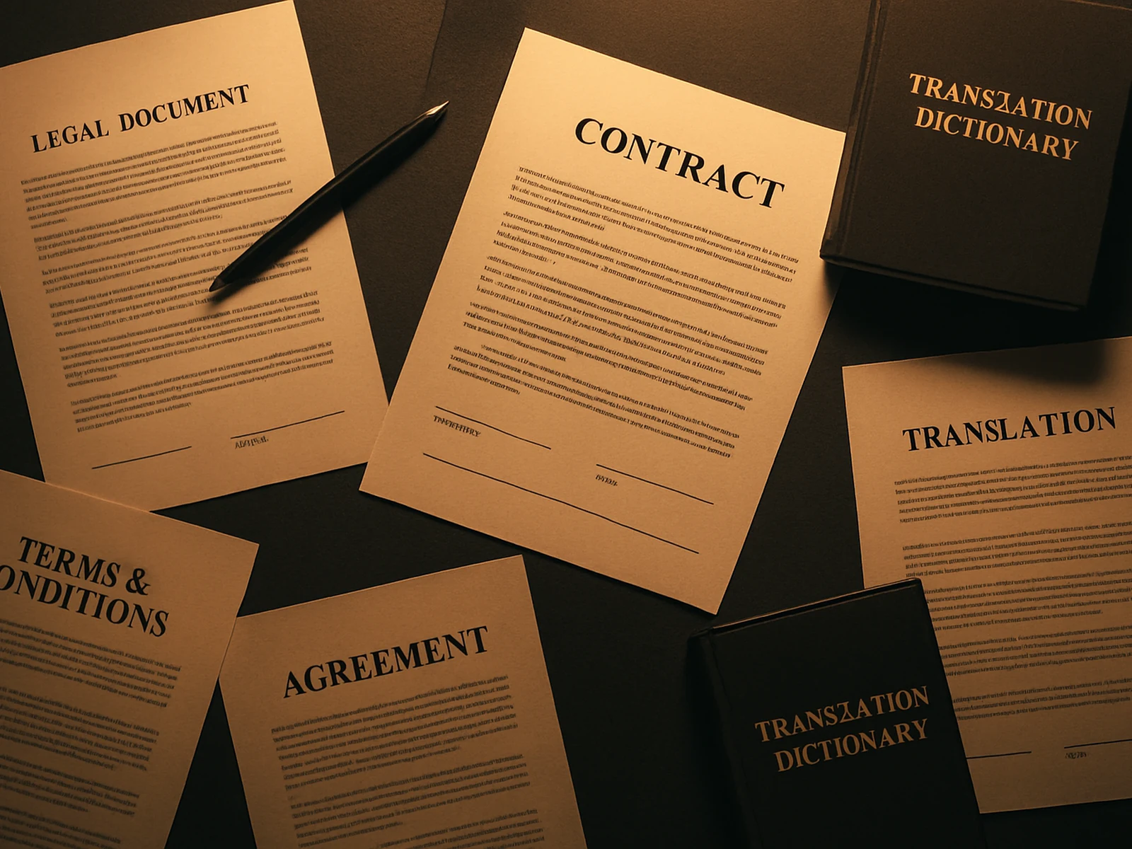 Translation documents and legal files